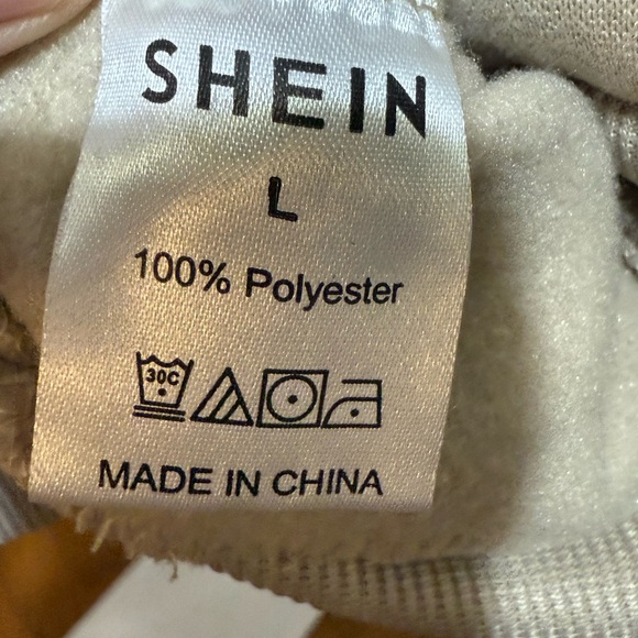 90’s Babe Graphic Sweatshirt Beige Pink Retro Pullover Sz L Y2K Cozy Oversized - Picture 4 of 7